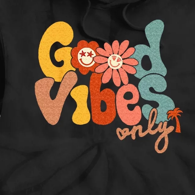 Good Vibes Only Flower Hawaii Beach Summer Vacation Family Tie Dye Hoodie