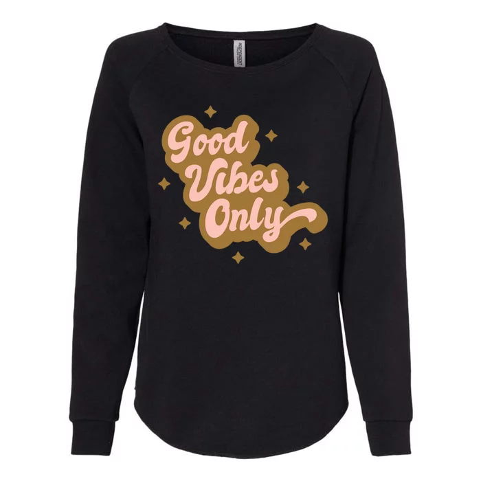 Good Vibes Only Retro Womens California Wash Sweatshirt