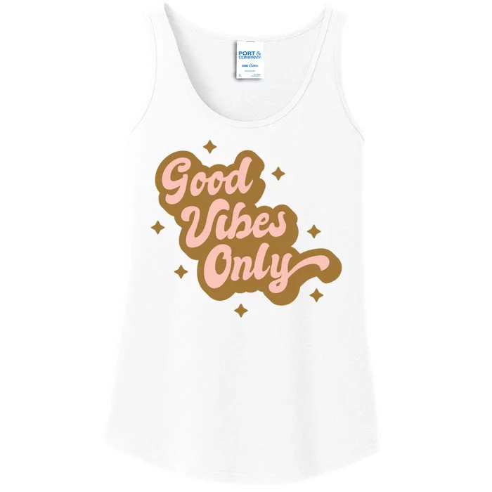 Good Vibes Only Retro Ladies Essential Tank