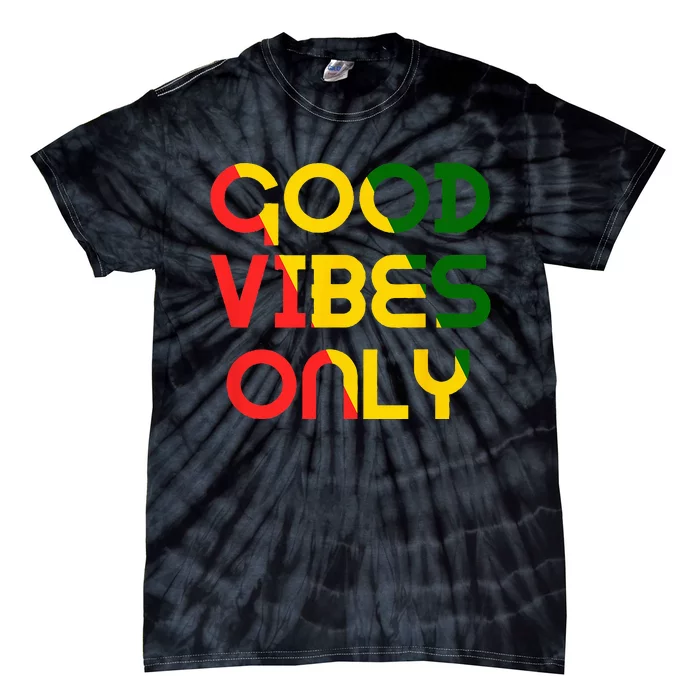 Good Vibes Only Rasta Reggae Roots Clothing Tee Flag Tie-Dye T-Shirt