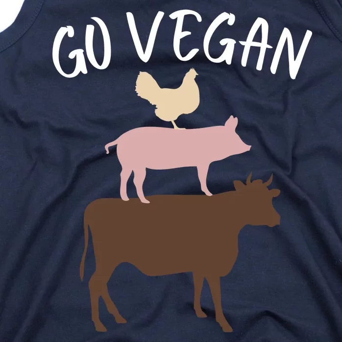 Go Vegan Or Go Home Vegetarian Funny Vegan Veganism Diet Go Vegan Tank Top