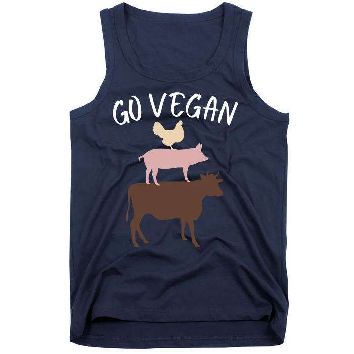 Go Vegan Or Go Home Vegetarian Funny Vegan Veganism Diet Go Vegan Tank Top