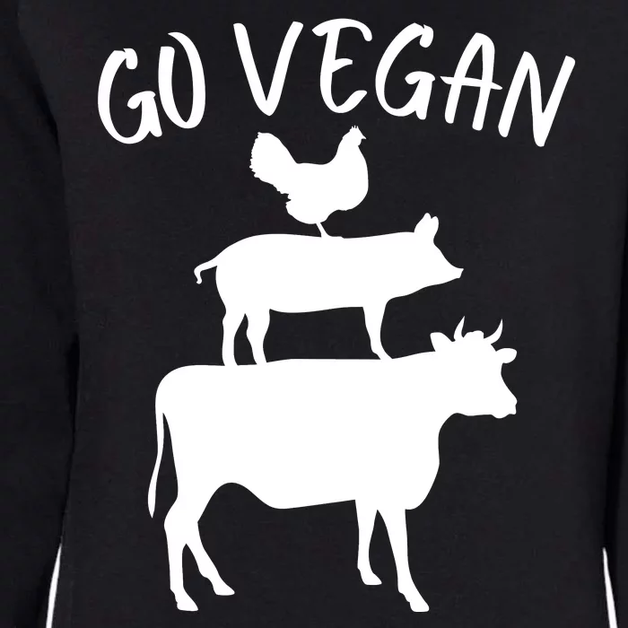 Go Vegan Or Go Home Vegetarian Go Vegan Funny Vegan Veganism Diet Womens California Wash Sweatshirt