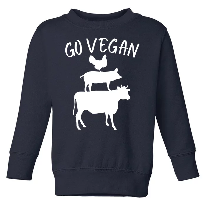 Go Vegan Or Go Home Vegetarian Go Vegan Funny Vegan Veganism Diet Toddler Sweatshirt