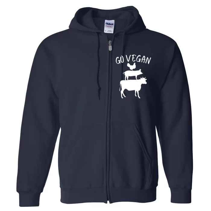 Go Vegan Or Go Home Vegetarian Go Vegan Funny Vegan Veganism Diet Full Zip Hoodie