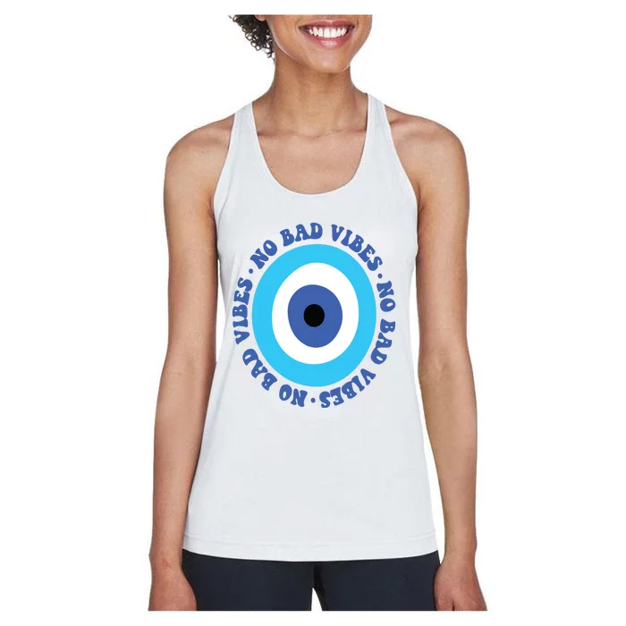 Good Vibes Only No Bad Vives Women's Racerback Tank