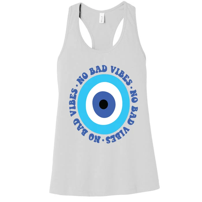 Good Vibes Only No Bad Vives Women's Racerback Tank