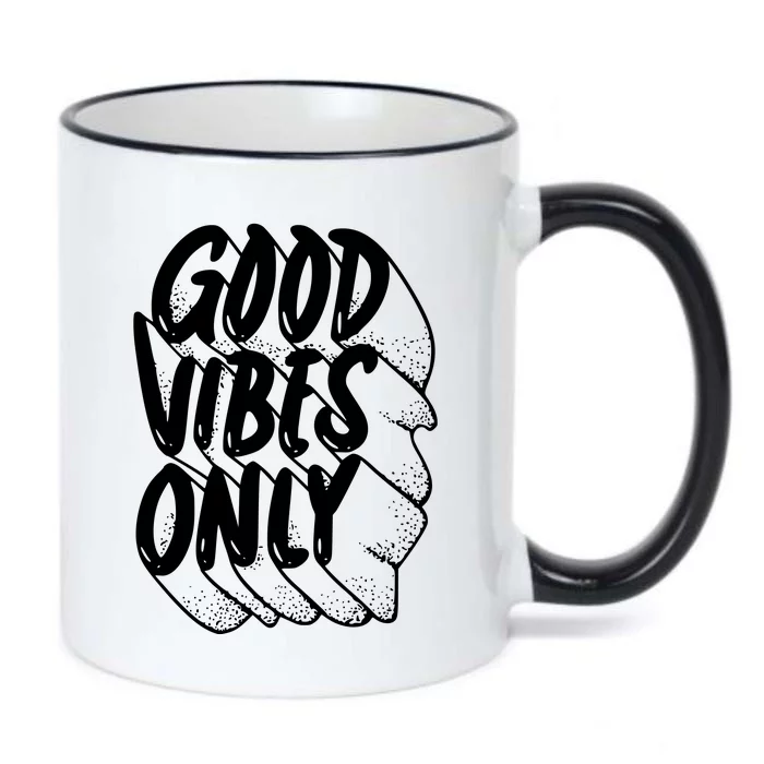 Good Vibes Only Cool Retro Black Color Changing Mug