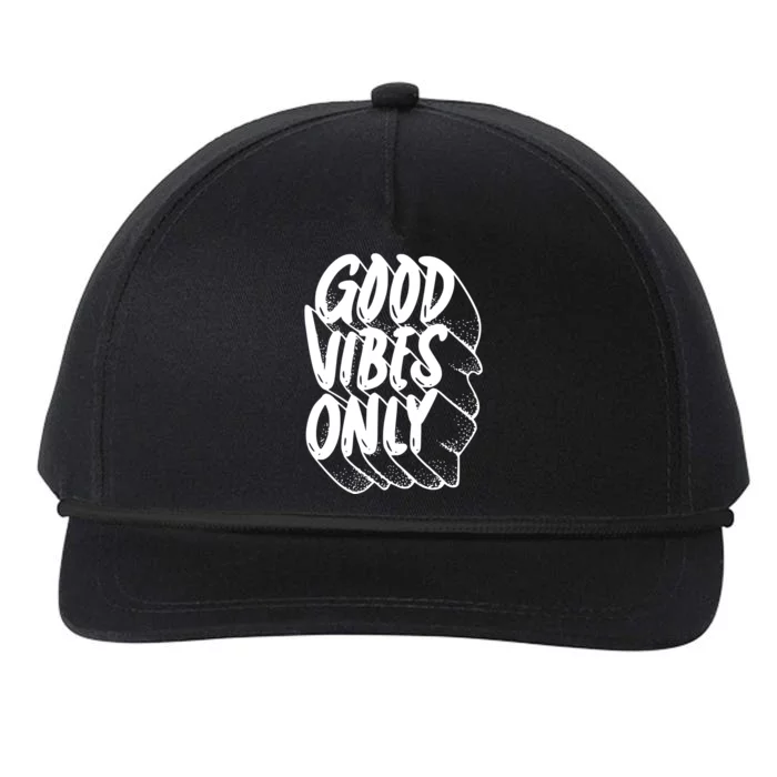 Good Vibes Only Cool Retro Snapback Five-Panel Rope Hat