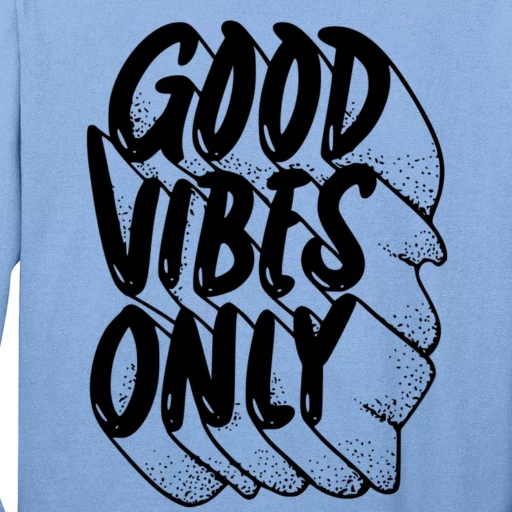 Good Vibes Only Cool Retro Long Sleeve Shirt