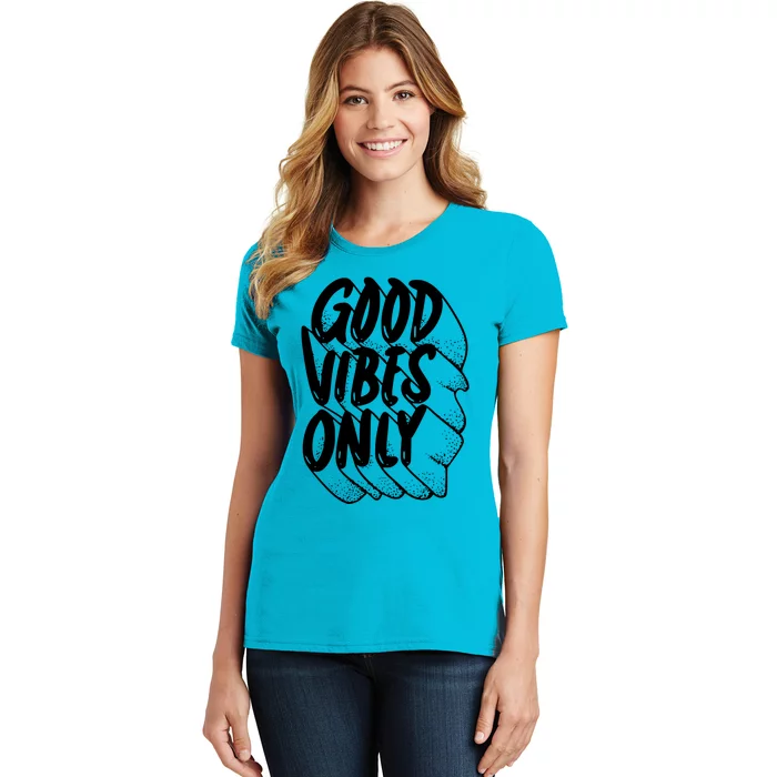 Good Vibes Only Cool Retro Women's T-Shirt