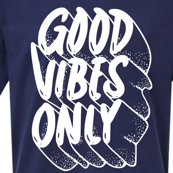 Good Vibes Only Cool Retro Sueded Cloud Jersey T-Shirt