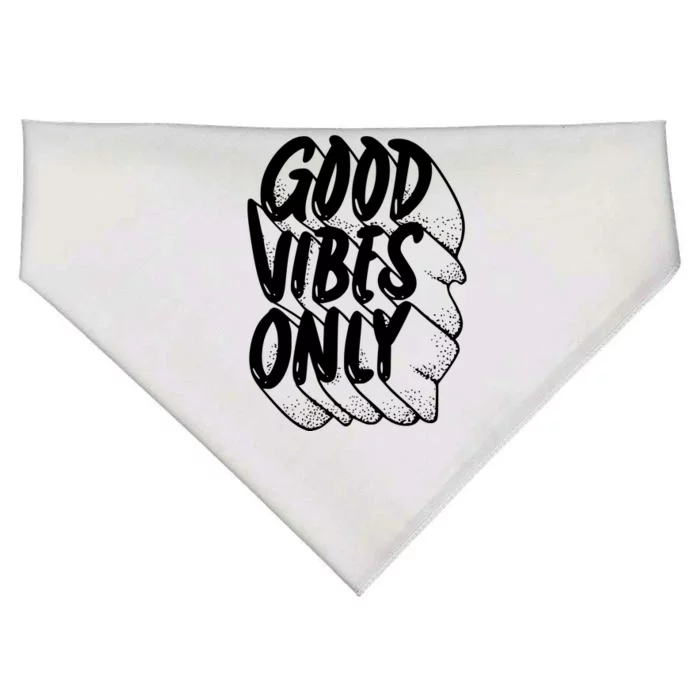 Good Vibes Only Cool Retro USA-Made Doggie Bandana