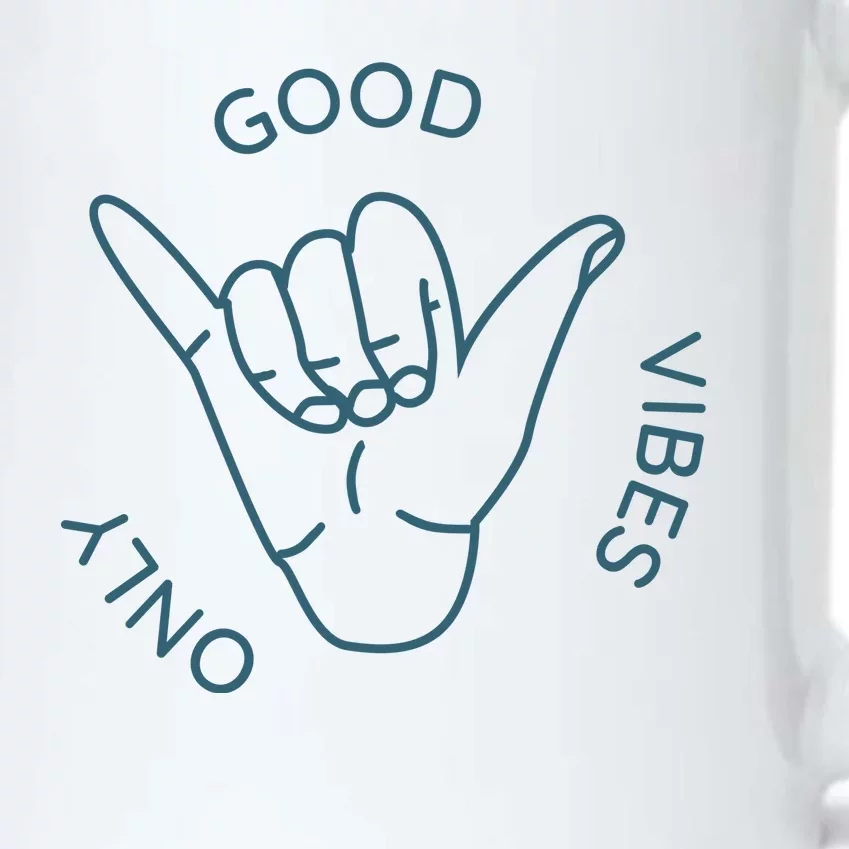 Good Vibes Only Gnarly Surfer Black Color Changing Mug