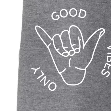 Good Vibes Only Gnarly Surfer Doggie 3-End Fleece Hoodie