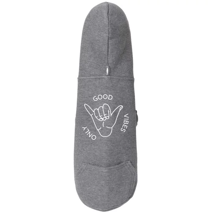 Good Vibes Only Gnarly Surfer Doggie 3-End Fleece Hoodie