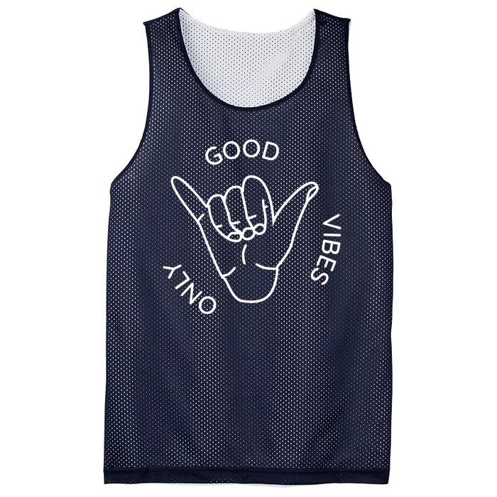 Good Vibes Only Gnarly Surfer Mesh Reversible Basketball Jersey Tank