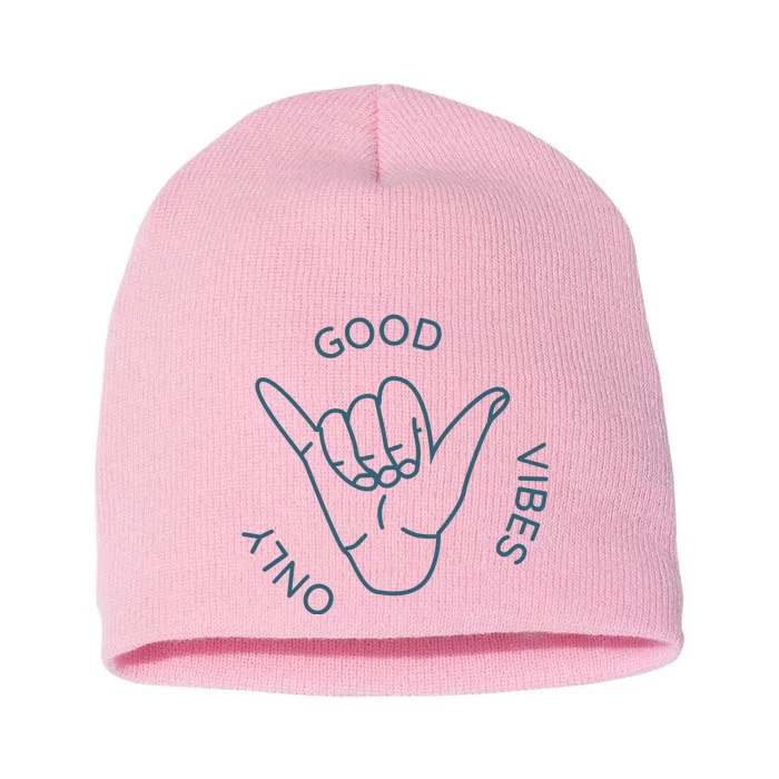 Good Vibes Only Gnarly Surfer Short Acrylic Beanie