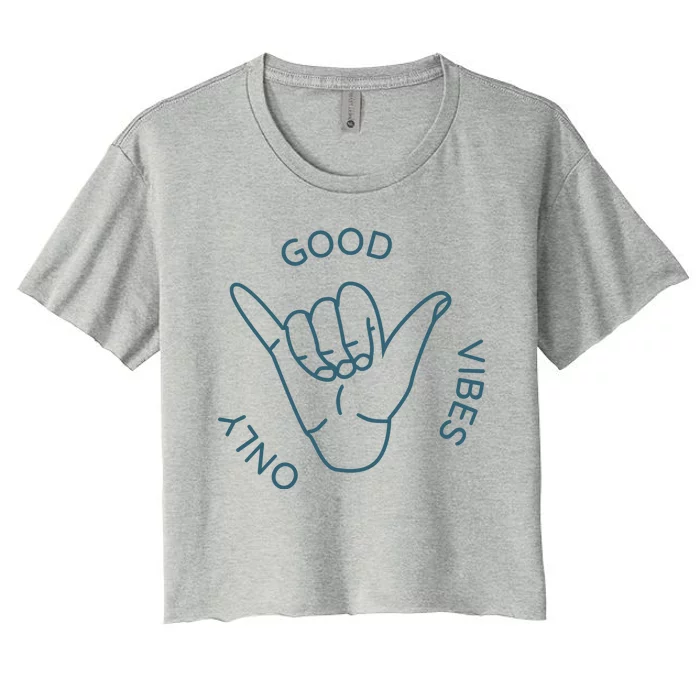 Good Vibes Only Gnarly Surfer Women's Crop Top Tee