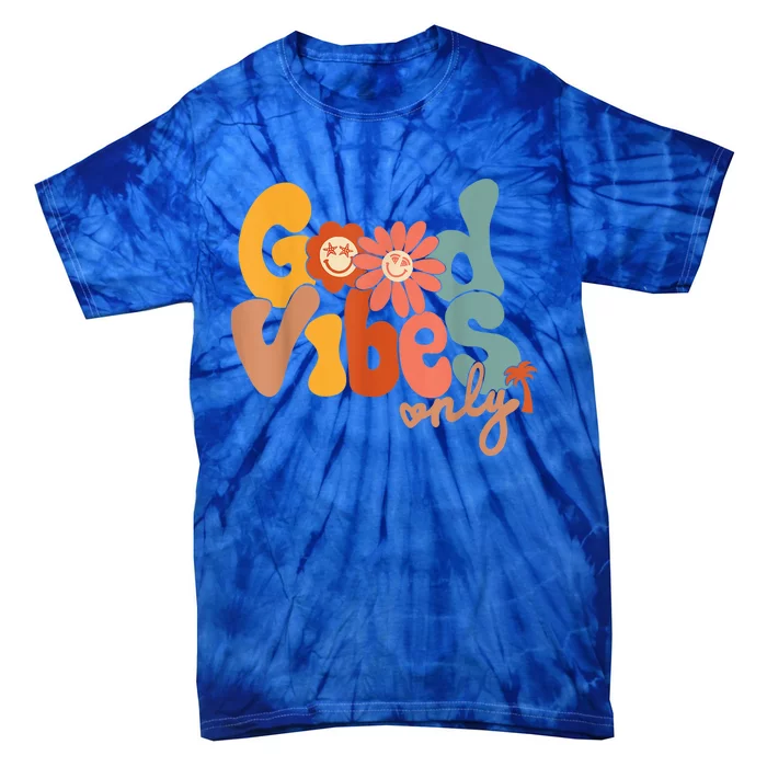 Good Vibes Only Flower Hawaii Beach Summer Vacation Family Tie-Dye T-Shirt