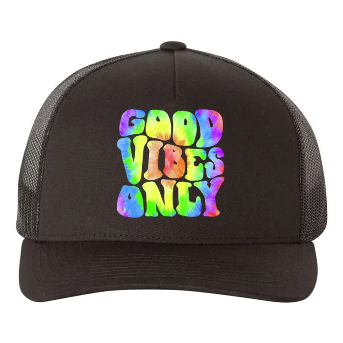 Good Vibes Only Trippy Colorful Vibing Yupoong Adult 5-Panel Trucker Hat