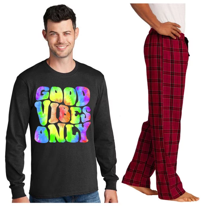 Good Vibes Only Trippy Colorful Vibing Long Sleeve Pajama Set