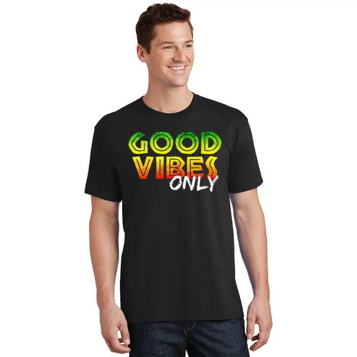 Good Vibes Only Rasta Reggae Jamaica Summer One Love T-Shirt