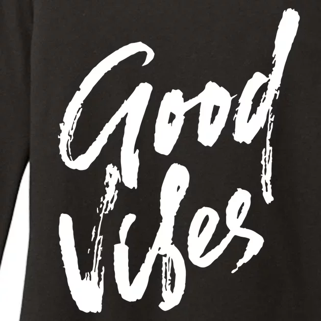 Good Vibes Positive Quote Womens CVC Long Sleeve Shirt