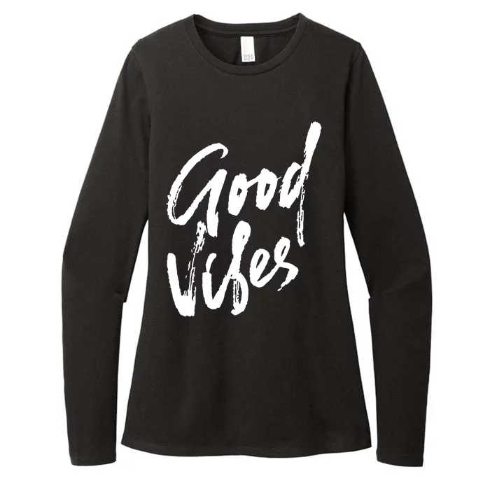 Good Vibes Positive Quote Womens CVC Long Sleeve Shirt