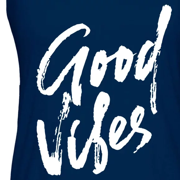 Good Vibes Positive Quote Ladies Essential Flowy Tank