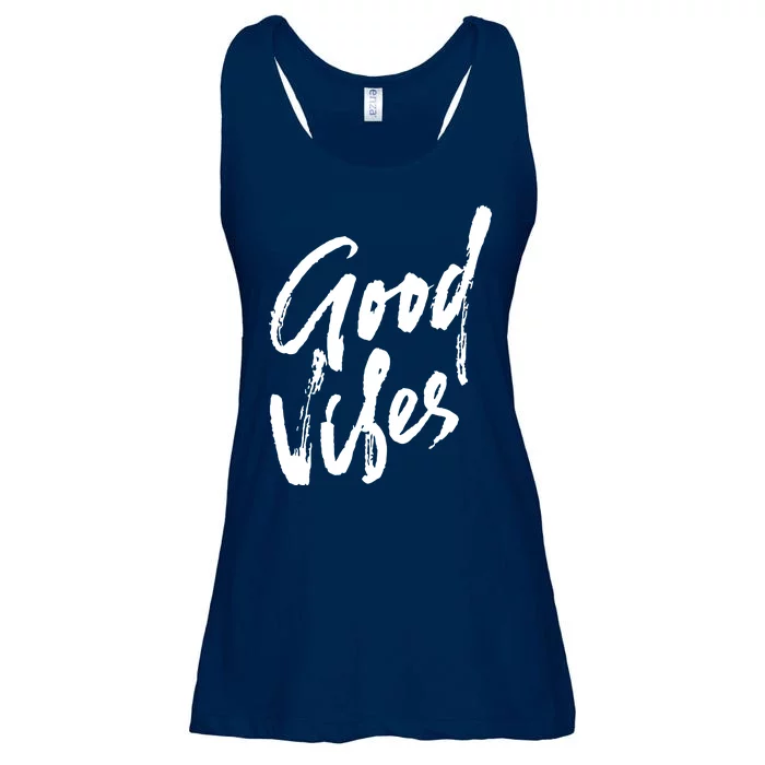 Good Vibes Positive Quote Ladies Essential Flowy Tank