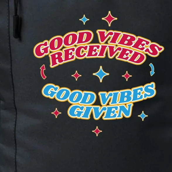 Good Vibes Received Good Vibes Given Retro Daily Commute Backpack