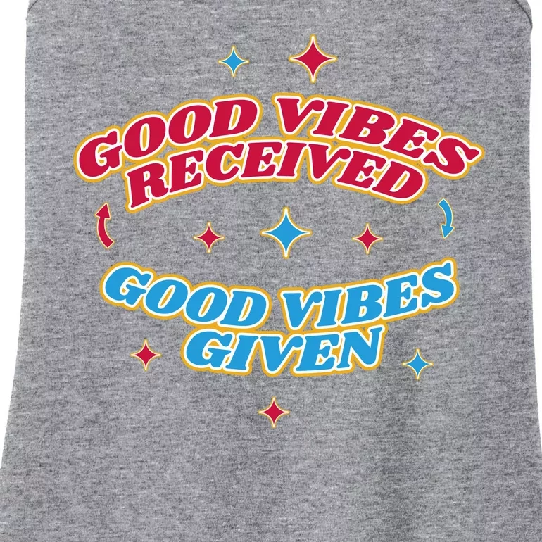 Good Vibes Received Good Vibes Given Retro Ladies Essential Tank