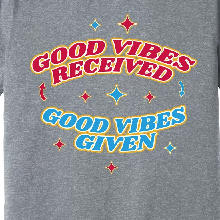 Good Vibes Received Good Vibes Given Retro Premium T-Shirt