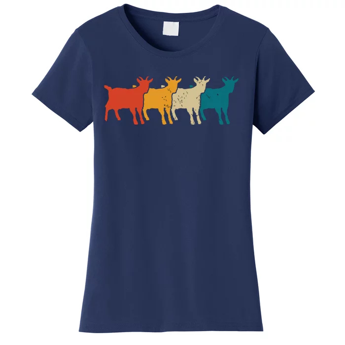 Goat Vintage Retro Farm Animal Goats Farmer Gift Women's T-Shirt