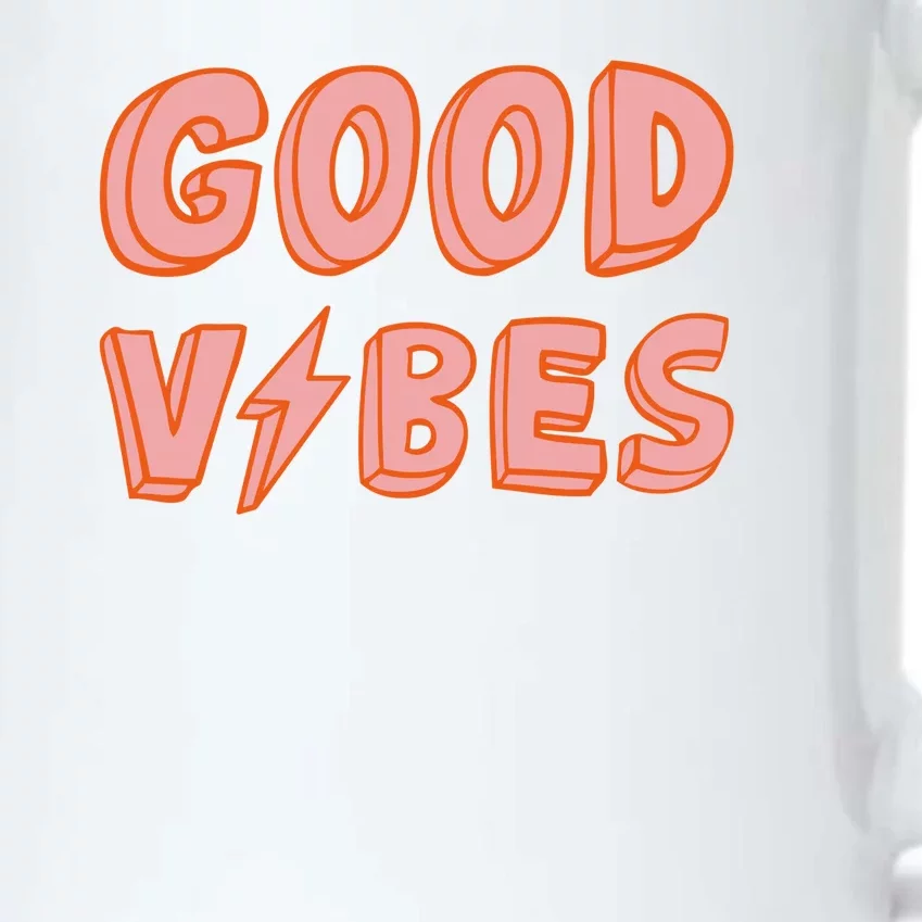 Good Vibes Retro Lightning Black Color Changing Mug