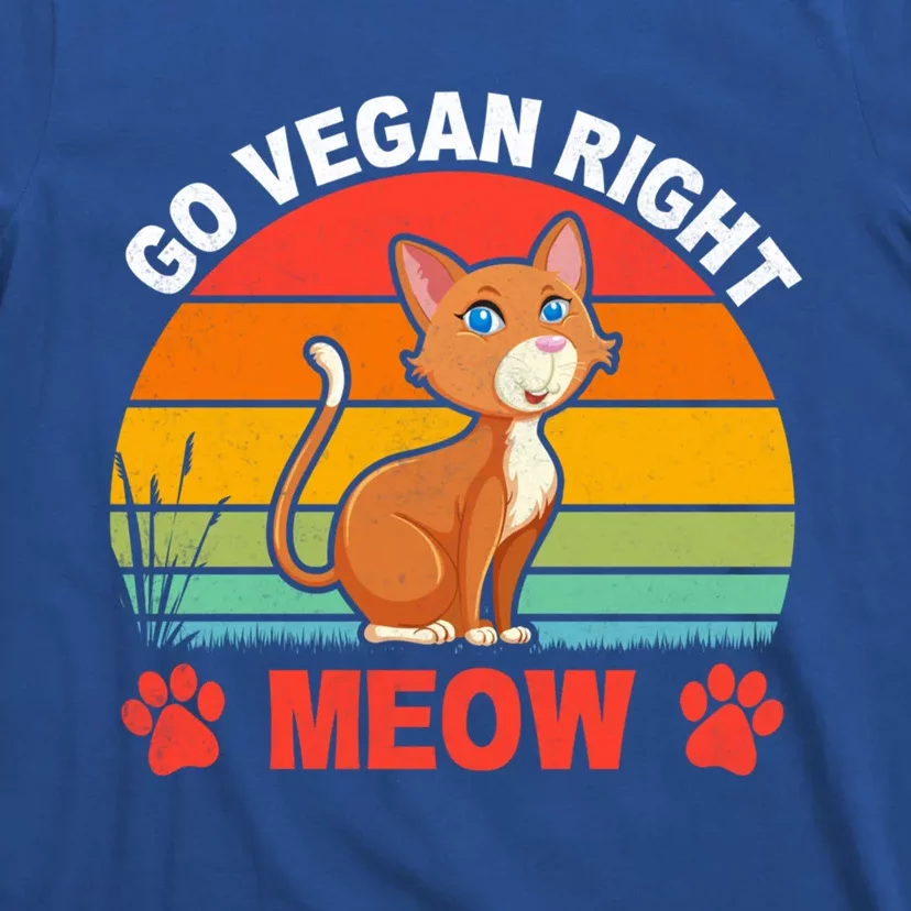 Go Vegan Right Meow Cute Gift T-Shirt