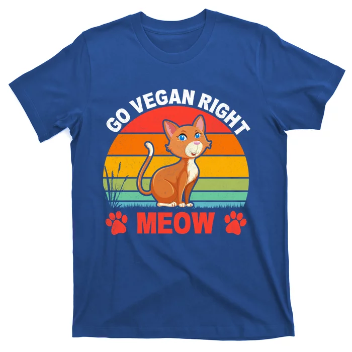 Go Vegan Right Meow Cute Gift T-Shirt