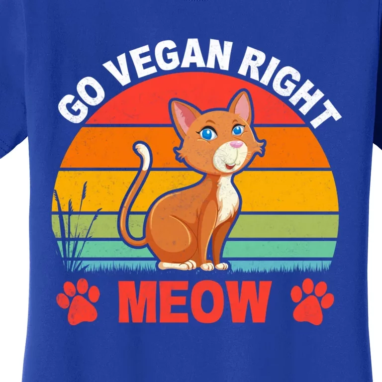 Go Vegan Right Meow Cute Gift Women's T-Shirt