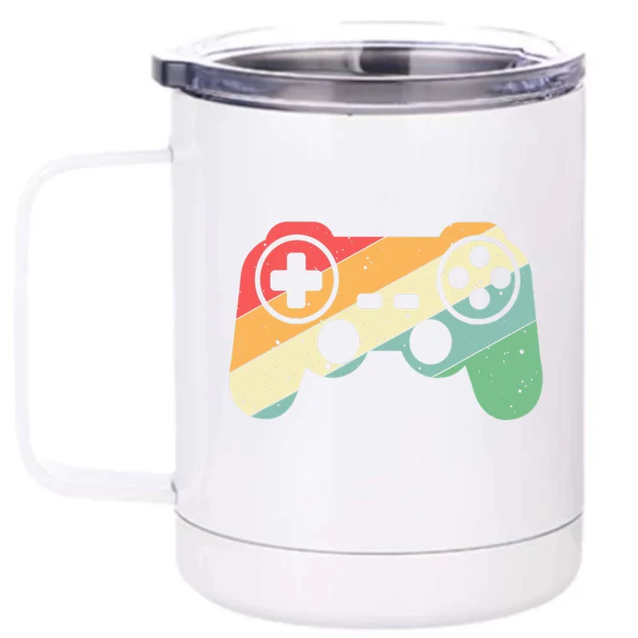 Gamer Vintage Retro Video Game Controller Gaming Front & Back 12oz Stainless Steel Tumbler Cup