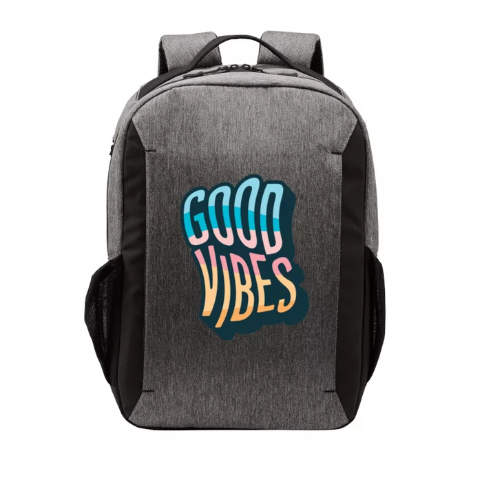 Good Vibes Retro Positive Quote Vector Backpack