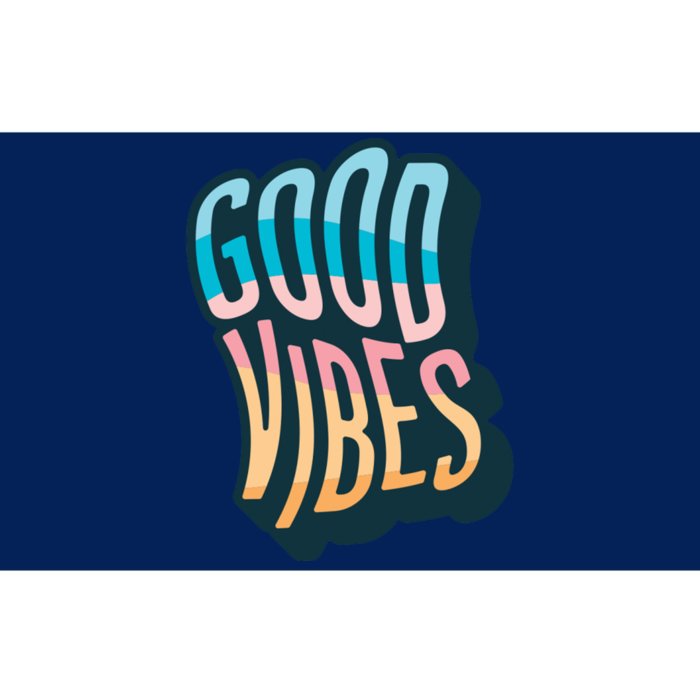 Good Vibes Retro Positive Quote Bumper Sticker