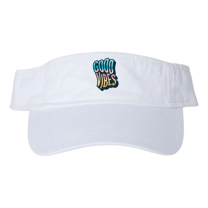 Good Vibes Retro Positive Quote Valucap Bio-Washed Visor