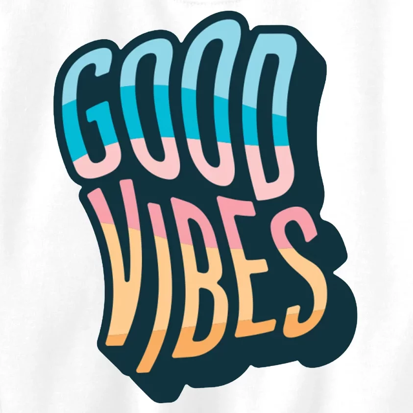 Good Vibes Retro Positive Quote Kids Sweatshirt