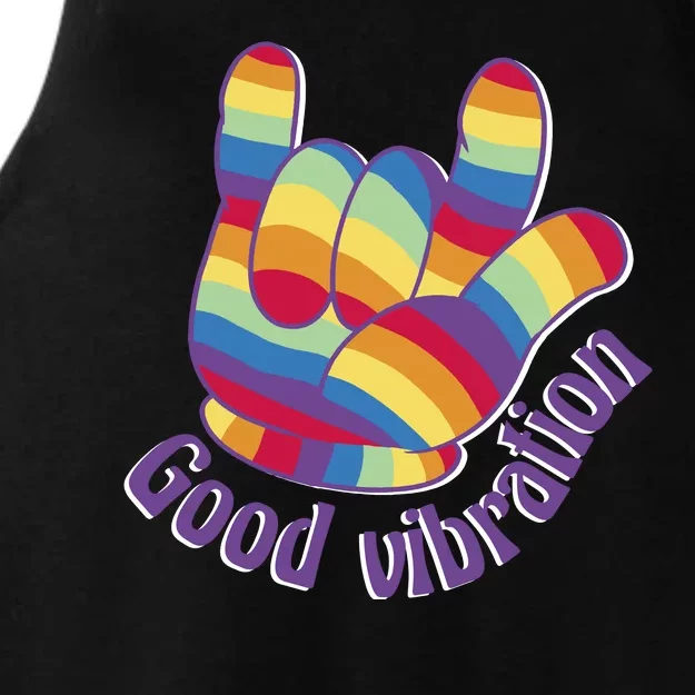 Good Vibration Rainbow Ladies Tri-Blend Wicking Tank