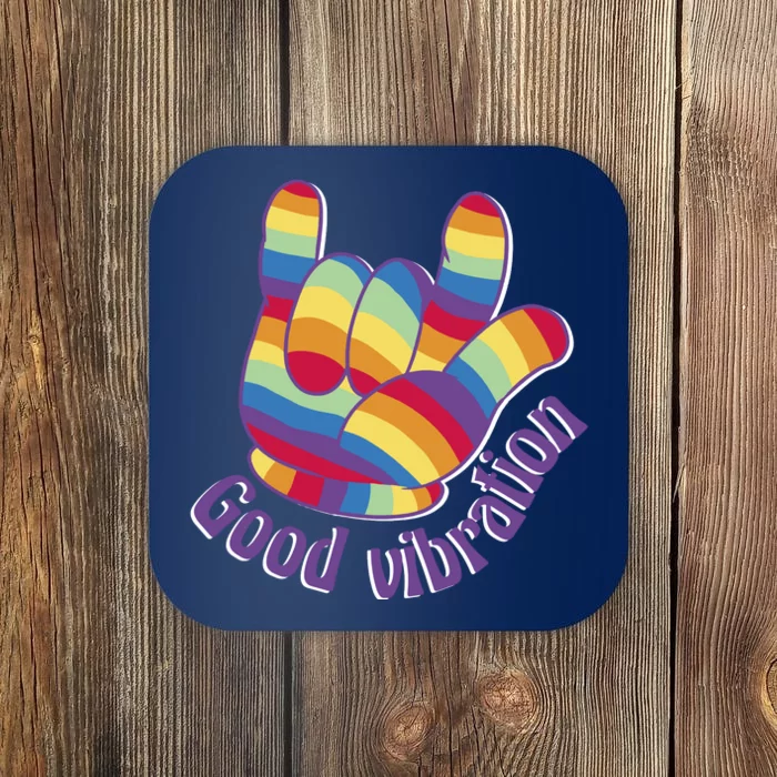 Good Vibration Rainbow Coaster