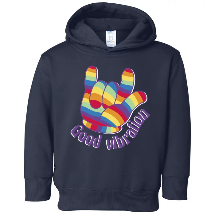 Good Vibration Rainbow Toddler Hoodie