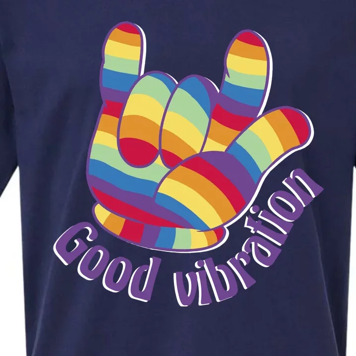 Good Vibration Rainbow Sueded Cloud Jersey T-Shirt