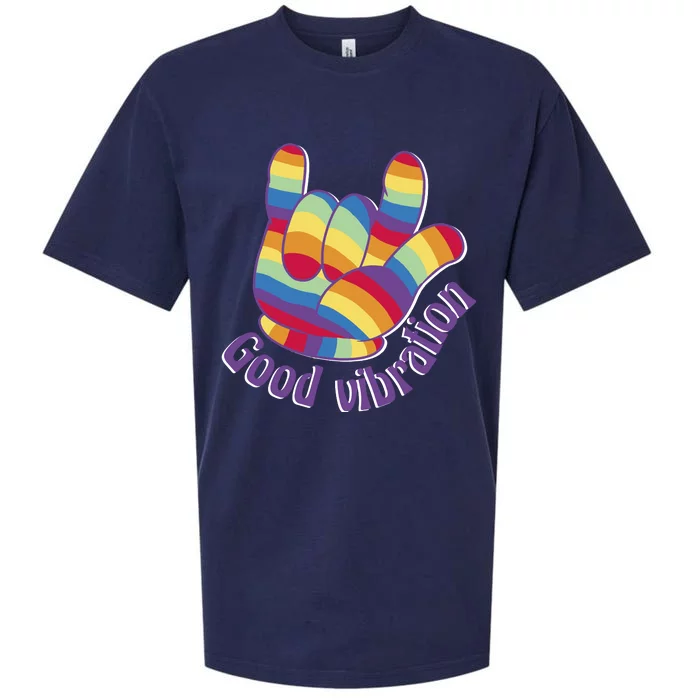 Good Vibration Rainbow Sueded Cloud Jersey T-Shirt