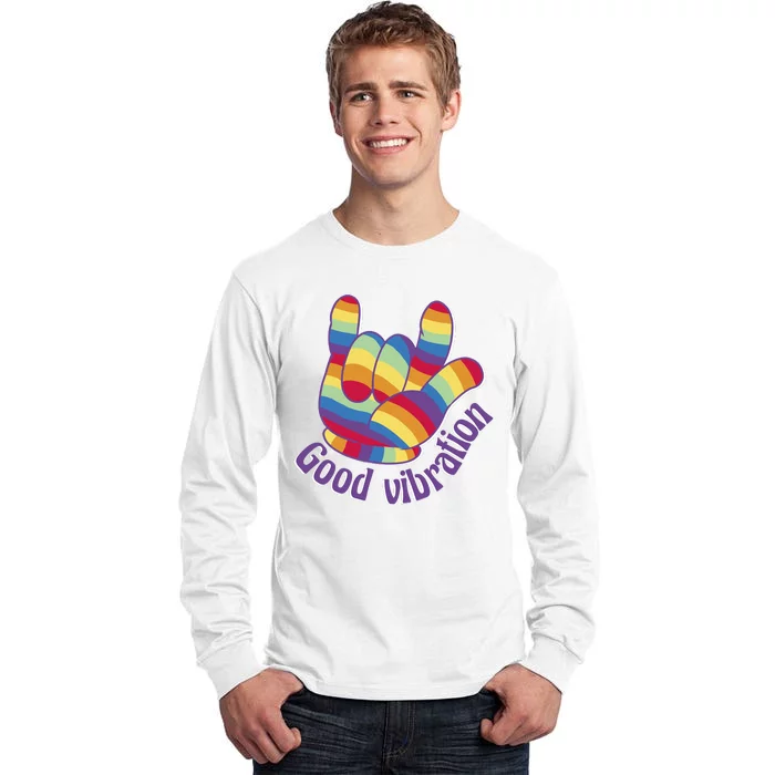 Good Vibration Rainbow Tall Long Sleeve T-Shirt